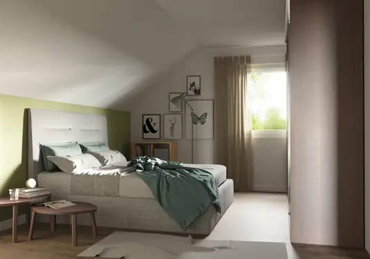 Wintergartenhaus-118-Schlafzimmer-1 Schlafzimmer im Dachgeschoss